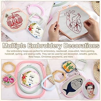 Amazon.co.jp: PATIKIL 刺繍枠 7 x 7.5cm カラフル刺しゅう枠
